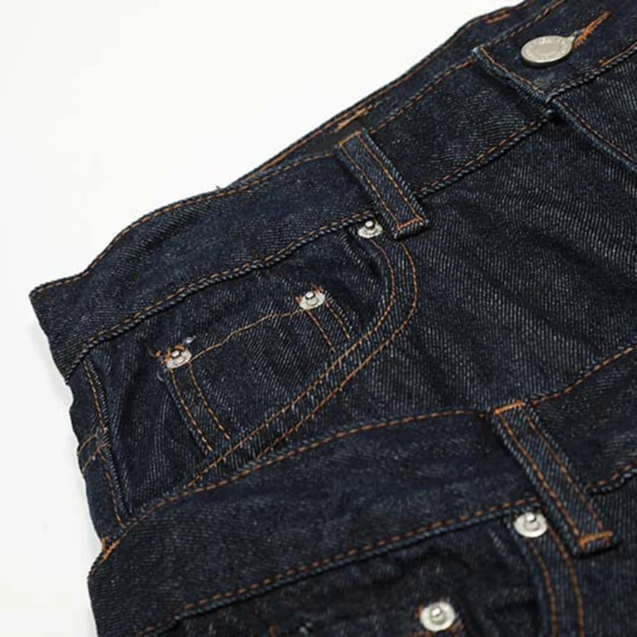 Blue Denim Baggy Jeans — detail shot