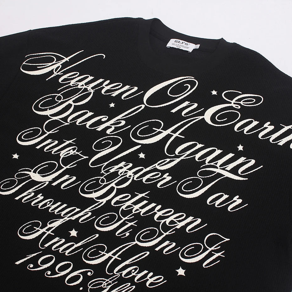 Vintage Y2K Oversized Long Sleeve Tee — fit shot