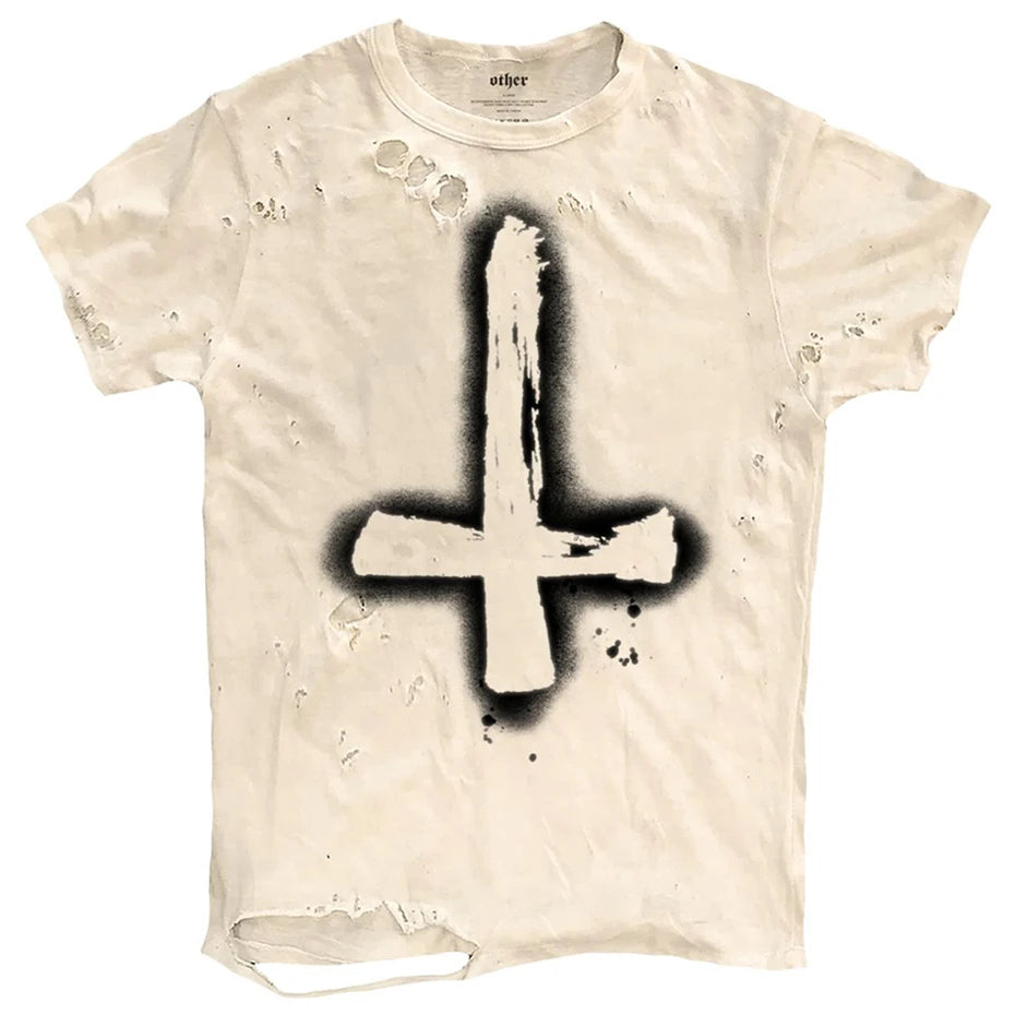 Vintage Ripped T-Shirt — fabric close-up
