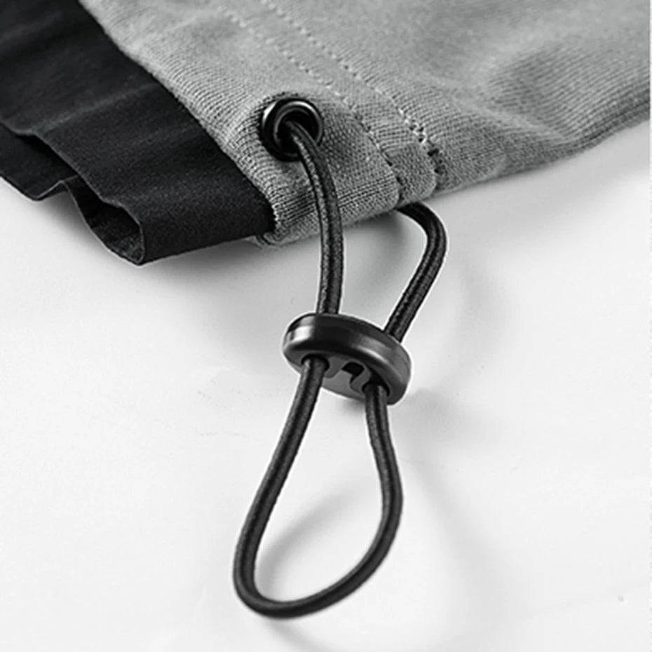 Techwear Hooded Oversized T-Shirt — fabric close-up