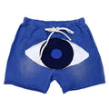 Vintage Eyes Patchwork Sweat Shorts — styling shot