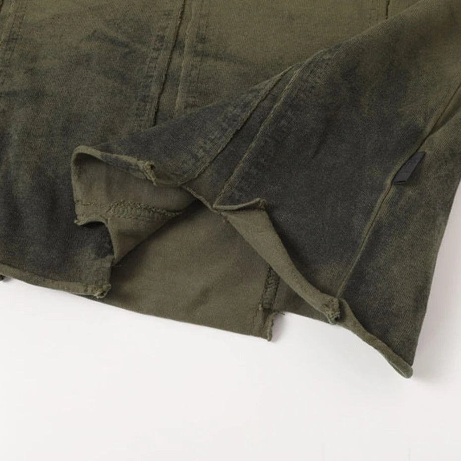 Broken Vintage Patchwork Oversized T-Shirt — fabric close-up