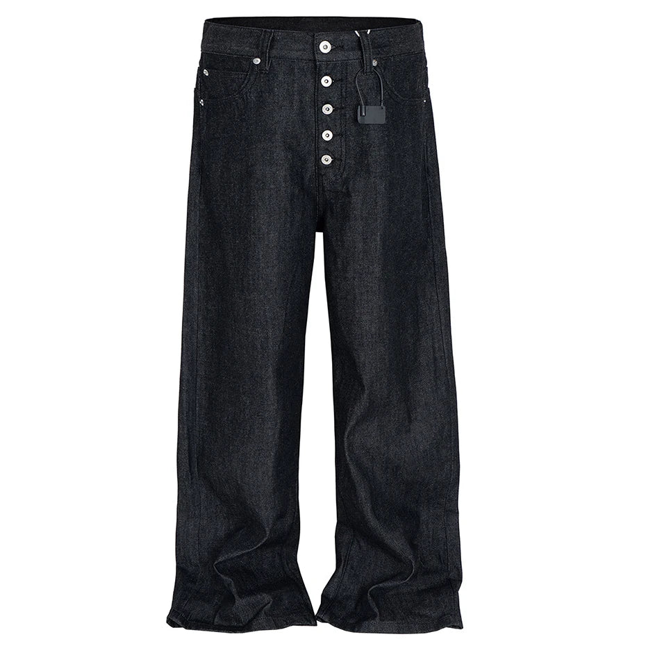 Black Denim Baggy Jeans — styling shot