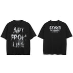 Vintage Beige Graffiti Graphic T-Shirt — styling shot