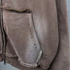 Vintage Ripped Oversized Jacket — fit shot