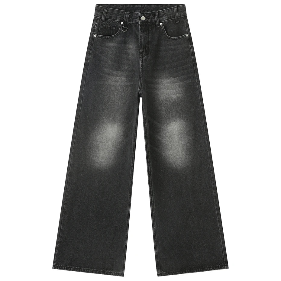 Vintage Blue Denim Loose Jeans — front view