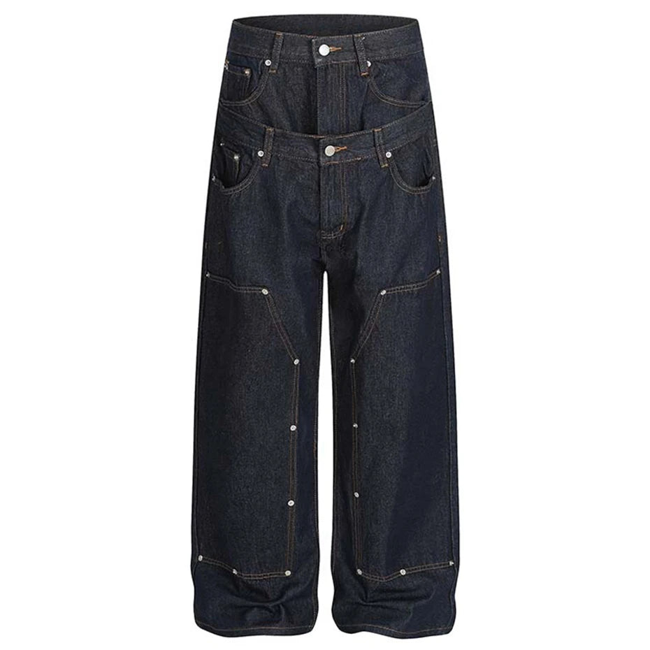 Blue Denim Baggy Jeans — styling shot