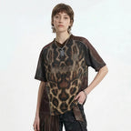Y2K Vintage Leopard Oversized T-Shirt — detail shot