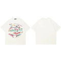 Beige Graffiti Graphic T-Shirt — styling shot