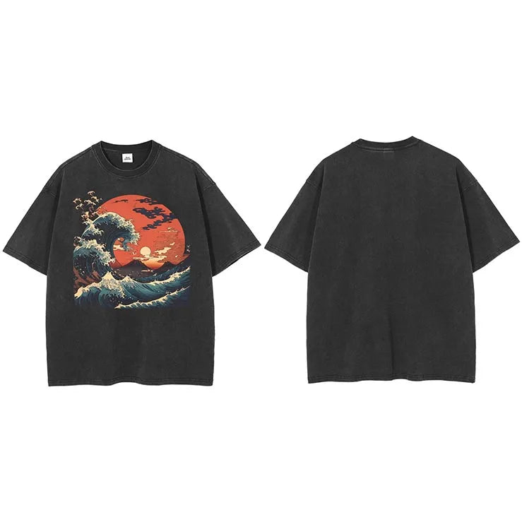 Black Sun Washed T-Shirt — close-up