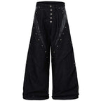 Rivet Black Patchwork Denim Baggy Jeans — styling shot