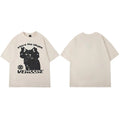Black Cat Graphic Loose T-Shirt — side view