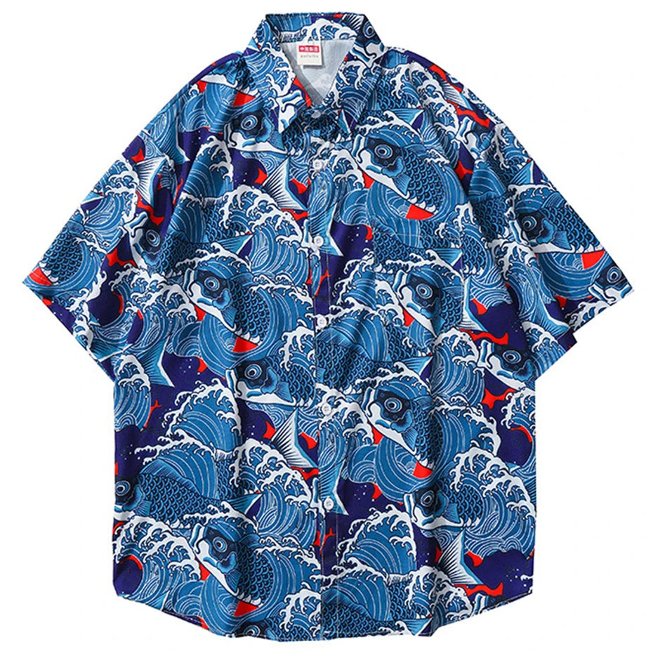 Koi Graphic Oversized Shirt — styling shot
