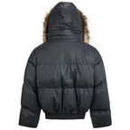 Padded Fur Oversized Puffer Jacket — front view