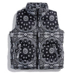 Paisley Band Padded Puffer Jacket — back view