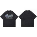 Retro Black Letter Washed T-Shirt — side view