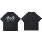 Retro Black Letter Washed T-Shirt — side view