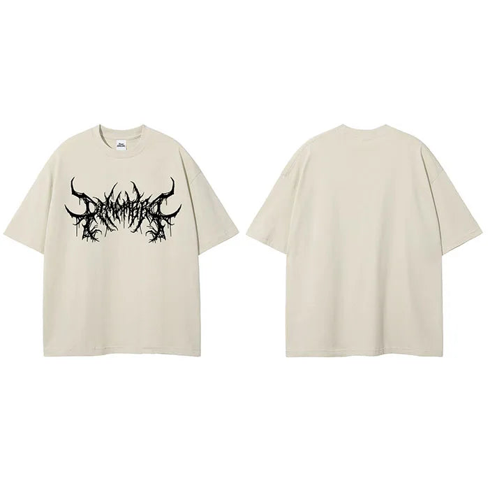 Metal Black Faded T-Shirt — fit shot