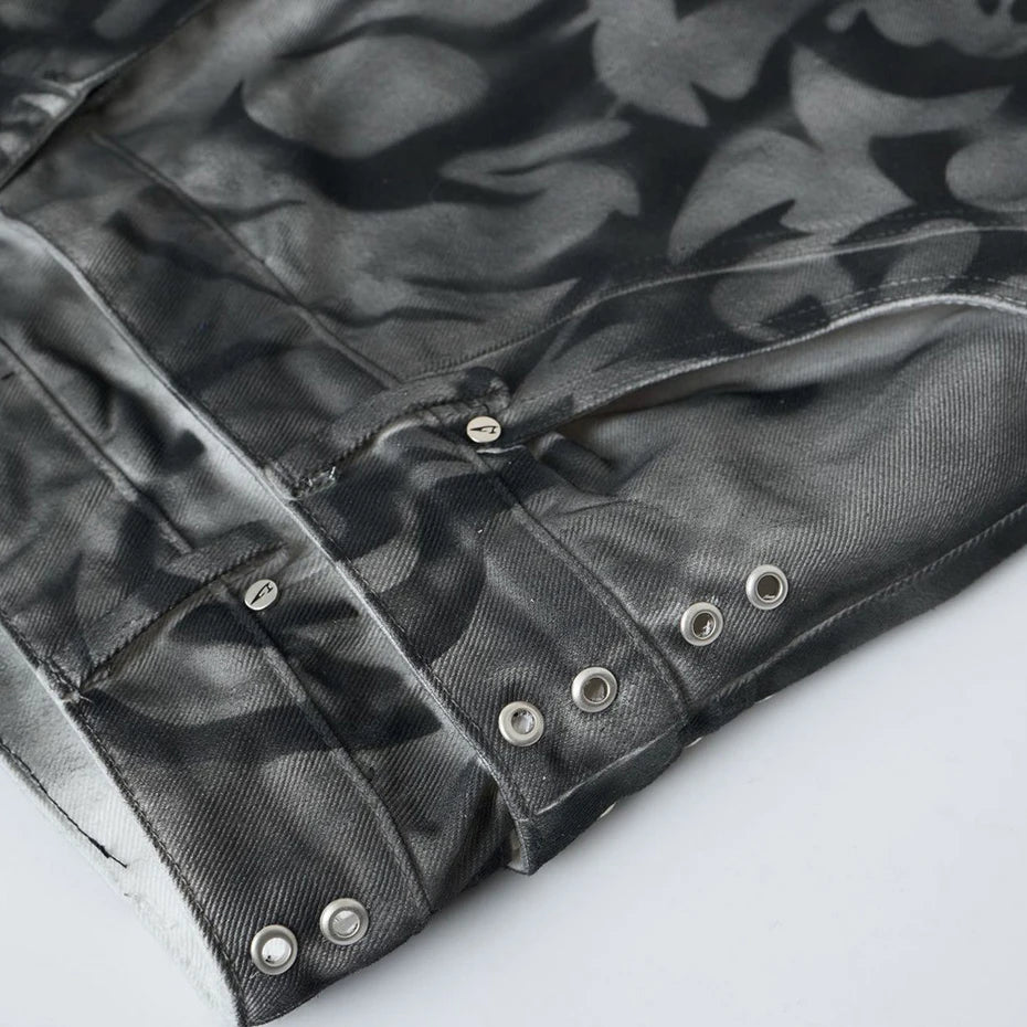 Punk Wide Leg Denim Shorts — fit shot