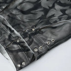 Punk Wide Leg Denim Shorts — fit shot