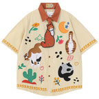Y2K Vintage Cat Graphic Oversized Shirt — styling shot
