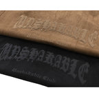 Devil Wings Graphic Suede T-Shirt — detail shot