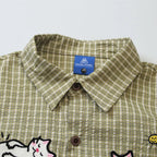 Vintage Cat Graphic Loose Shirt — back view
