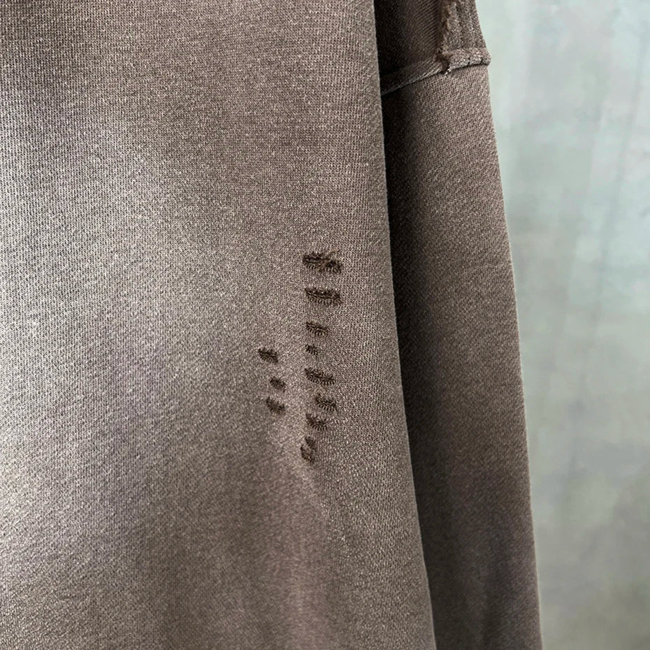 Vintage Ripped Oversized Jacket — detail shot