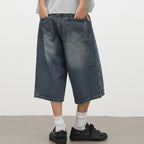 Jeans Vintage Loose Denim Shorts — fit shot