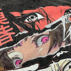 Vintage Anime Cartoon Graphic Oversized T-Shirt — fit shot