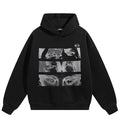 Vintage Eye Graphic Hoodie — fabric close-up