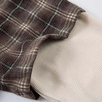Vintage Plaid Loose Shirt — fabric close-up