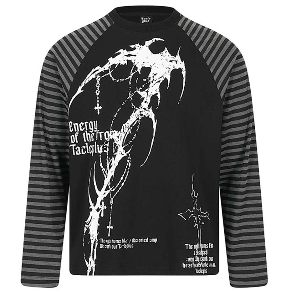 Goth Oversized Long Sleeve Tee — back view
