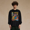Black Spider Graphic Long Sleeve Tee — front view