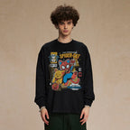 Black Spider Graphic Long Sleeve Tee — front view