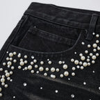 Y2K Vintage Loose Denim Shorts — fit shot