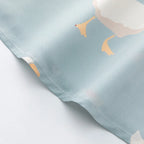 Duck Egg Graphic Hawaiian Shirt — fabric close-up