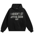 Vintage Print Hoodie — fabric close-up