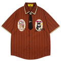 Cartoon Cat Graphic Oversized Shirt — styling shot