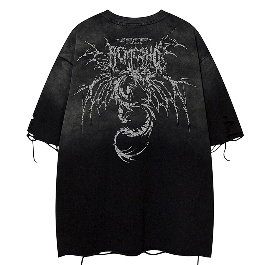 Y2K Vintage Graphic Oversized T-Shirt — detail shot