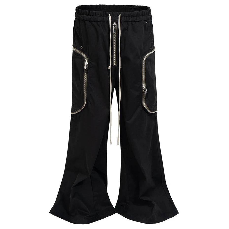 Side Black Baggy Cargo Pants — styling shot