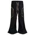 Side Black Baggy Cargo Pants — styling shot