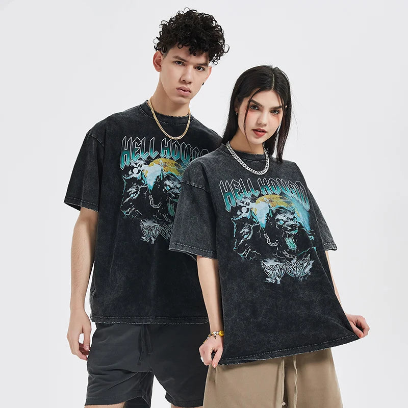 Lightning Washed T-Shirt — front view