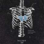 Butterfly Skeleton Washed T-Shirt — back view