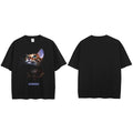 Y2K Black Cat Graphic T-Shirt — side view