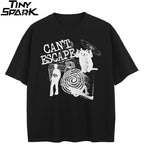 Black Cat Graphic T-Shirt — detail shot