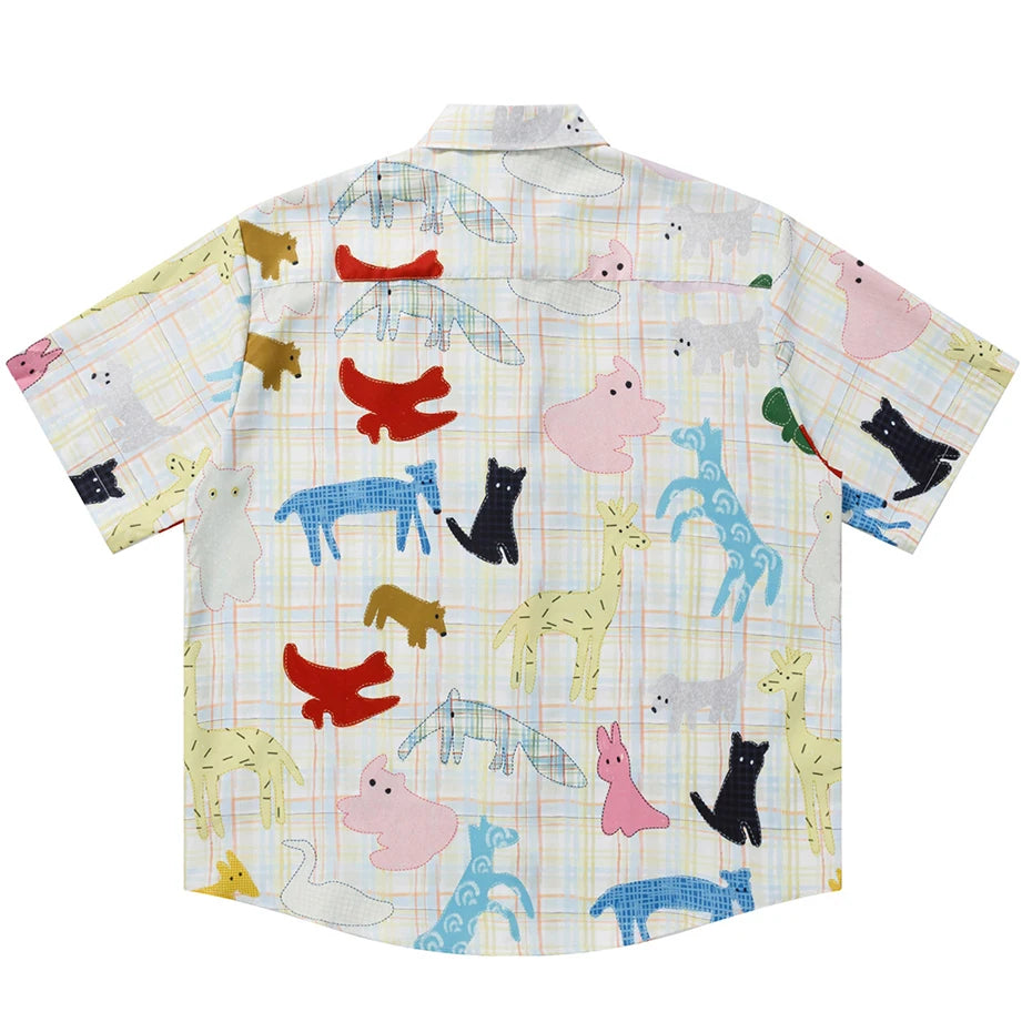 Sun Vintage Graphic Loose Shirt — detail shot