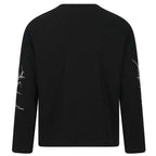 Vintage Black Oversized Long Sleeve Tee — detail shot