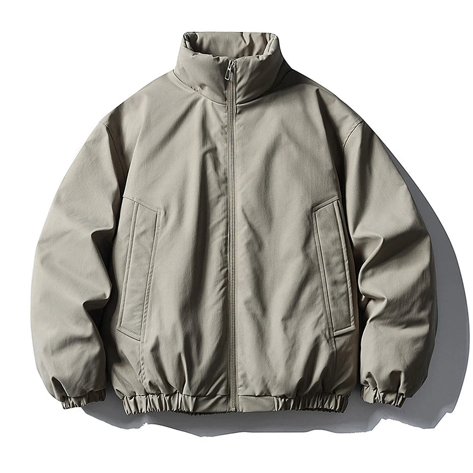 Duck White Padded Oversized Puffer Jacket — back view
