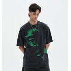 Black Face Washed T-Shirt — front view